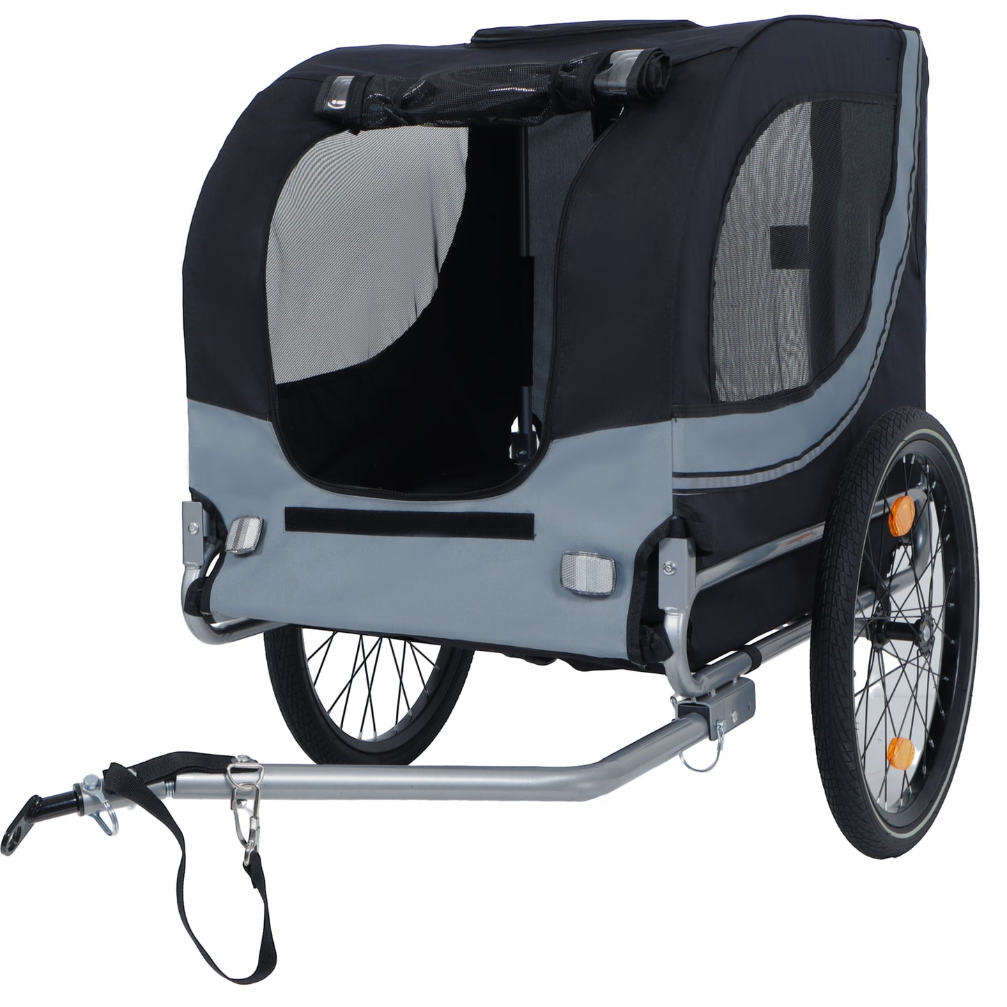 Large Folding Bike Trailer for Dogs – 66LB Capacity All-Terrain Pet Carrier