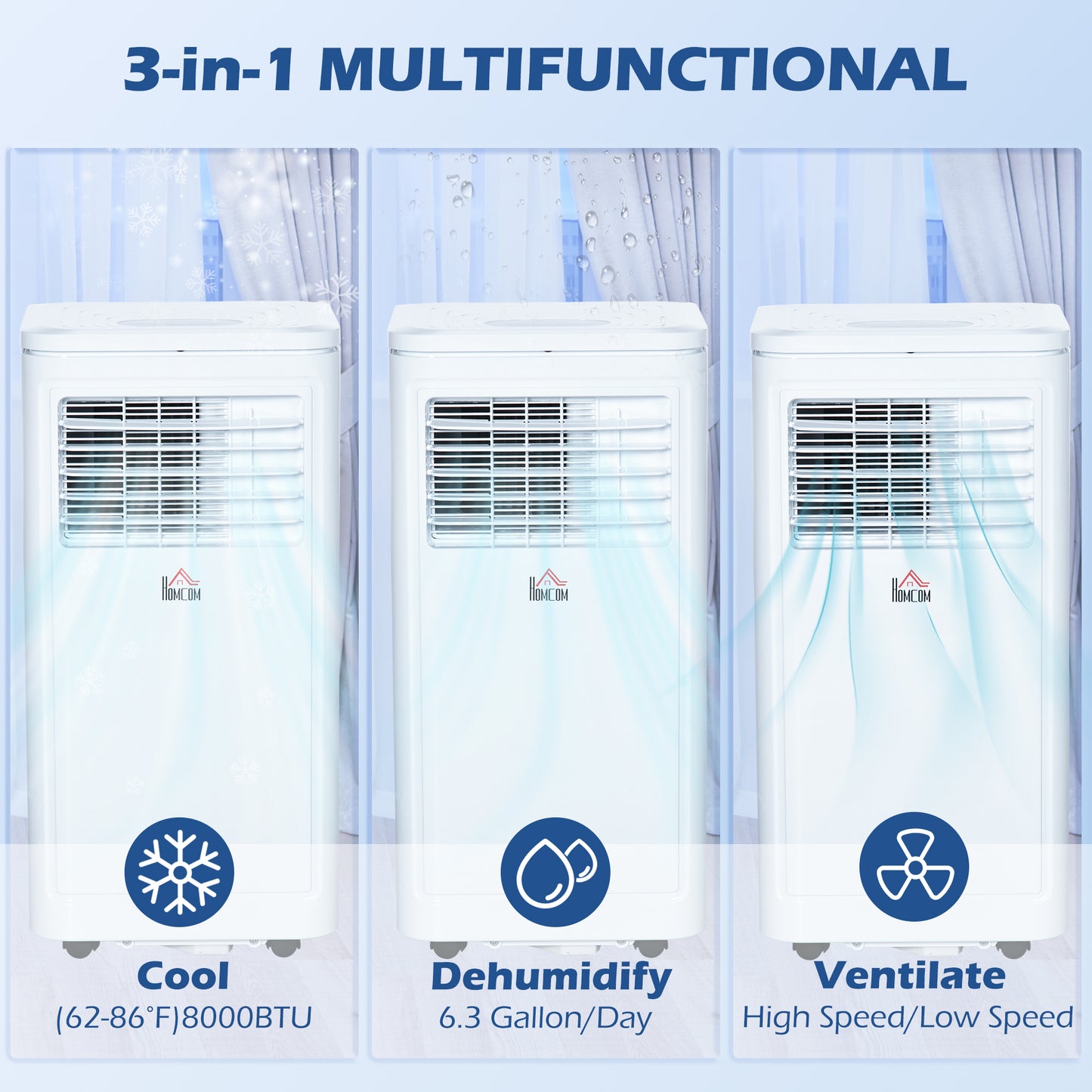 8,000 BTU Portable Air Conditioner Evaporative Cooler