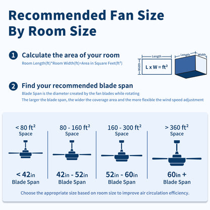 84 in. Super Large Black Ceiling Fan with 8 Blades Included with Remote