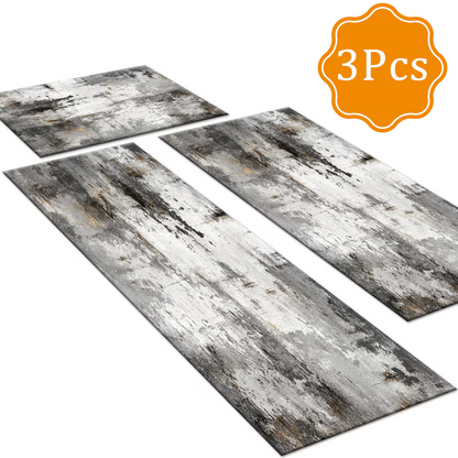 3-Piece Indoor Mats Set Non-Slip Washable Runner Mats Soft Floor Mats for Kitchen Laundry Hallway and Entryway 20x32in 20x47in 20x60in