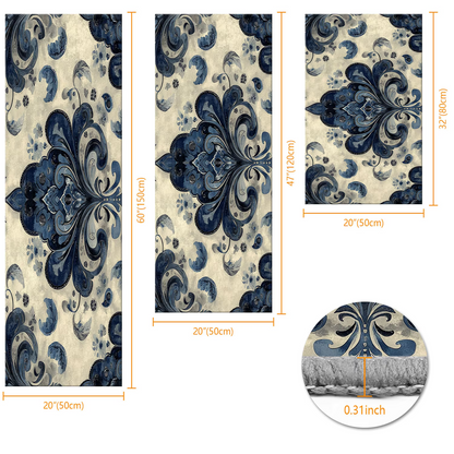 3-Piece Indoor Mats Set Non-Slip Washable Runner Mats Soft Floor Mats for Kitchen Laundry Hallway and Entryway 20x32in 20x47in 20x60in