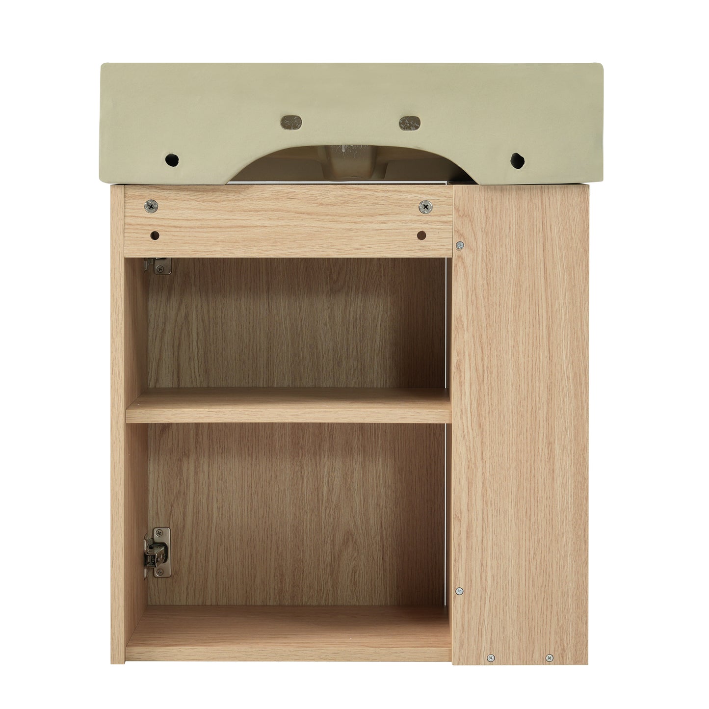 21.6 inch Modern Floating Bathroom Vanity with Ceramic Basin - Perfect for Small Bathrooms