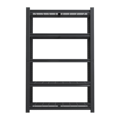 5 -Tier Heavy Duty Black Metal Utility shelving unit with Ventilated Shelves ( 35.5-in W x 15.8-in D x 72-in H )