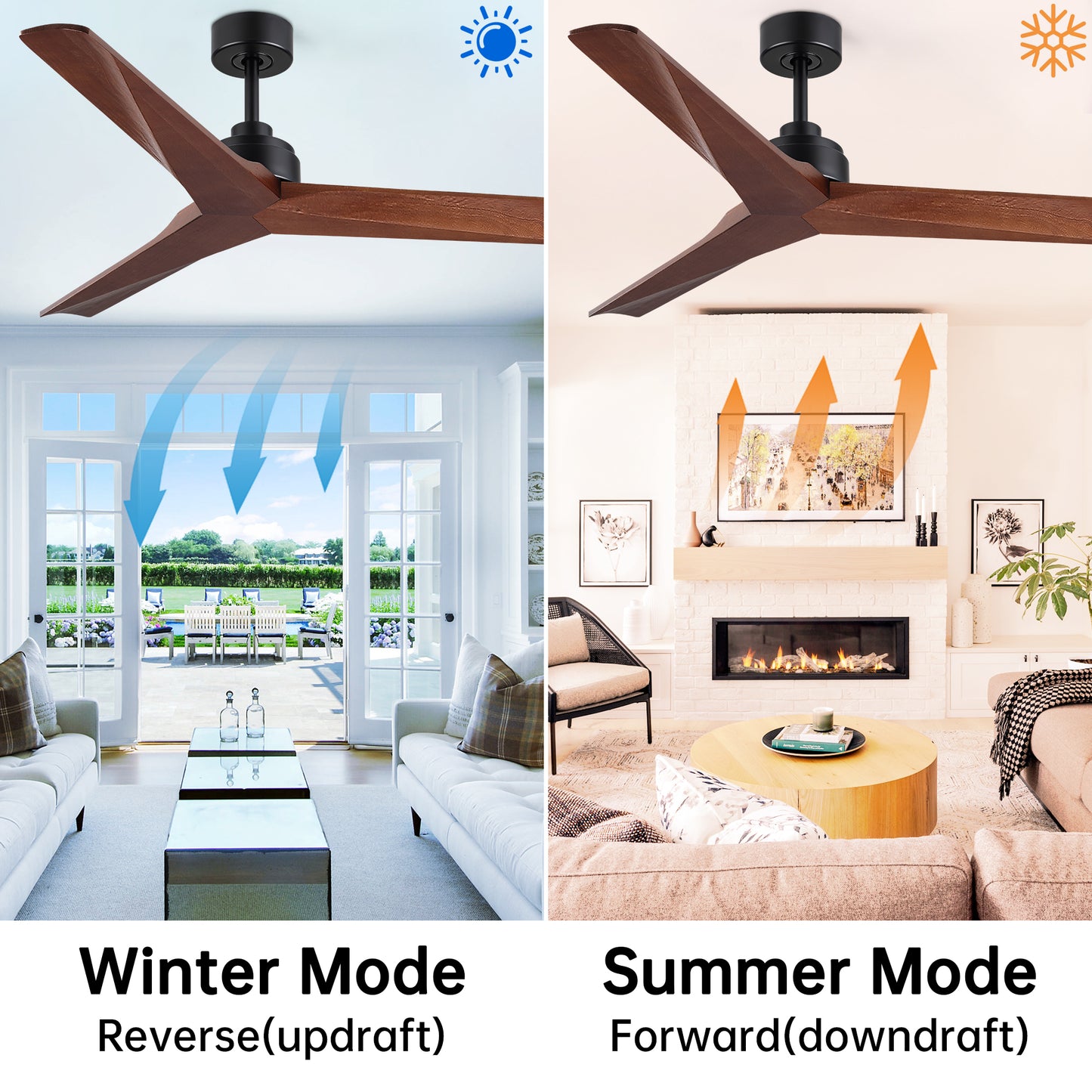 52 in. Indoor Black Low Profile 3-Blade Ceiling Fan with Remote Included for Bedrooms or Living Rooms