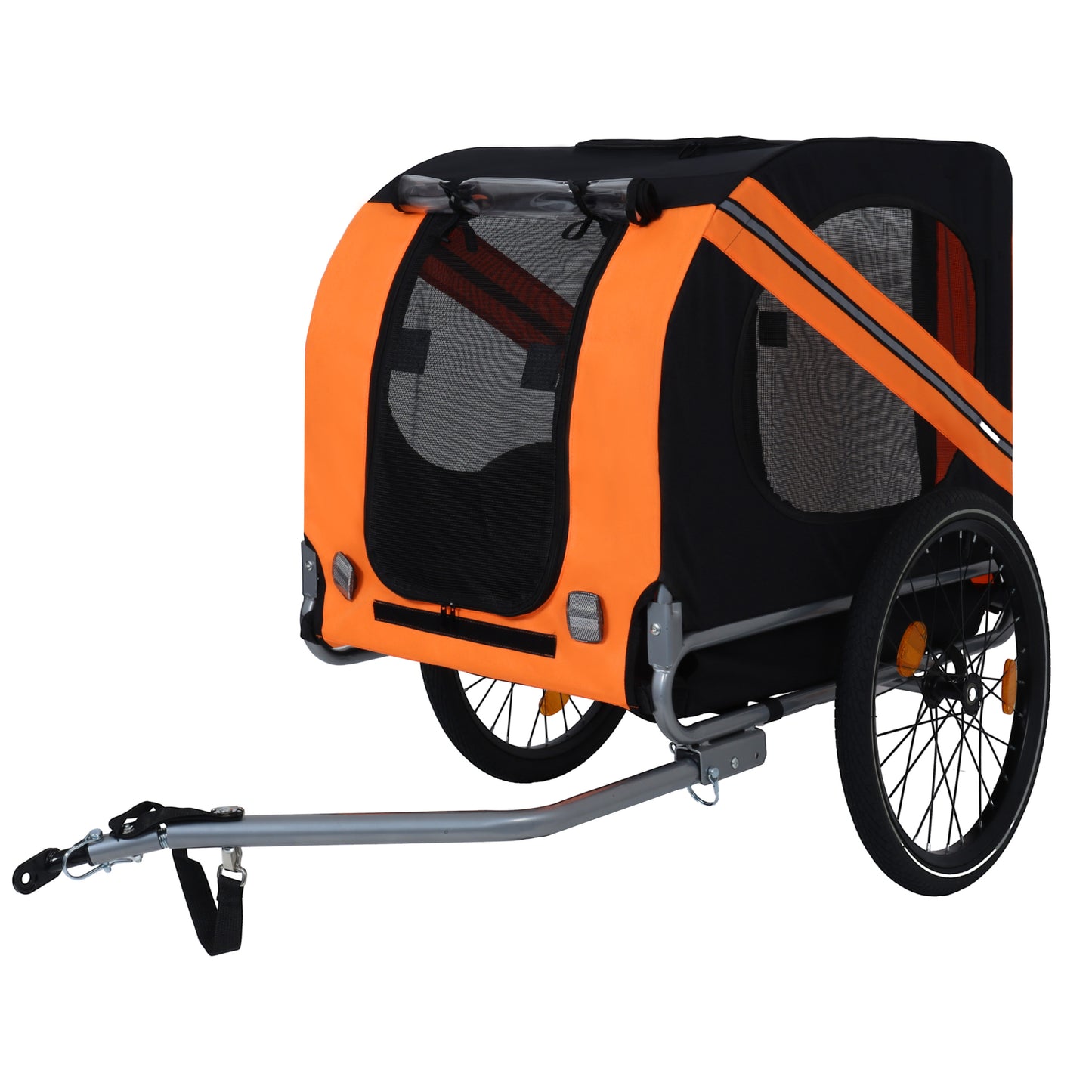 Large Folding Bike Trailer for Dogs – 66LB Capacity All-Terrain Pet Carrier