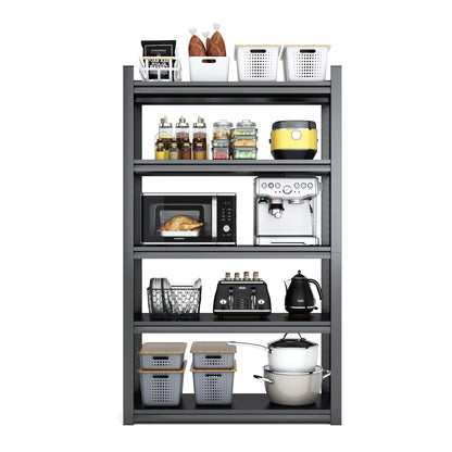 5 -Tier Heavy Duty Black Metal Utility shelving unit with Ventilated Shelves ( 35.41-in W x 15.7-in D x 72-in H )