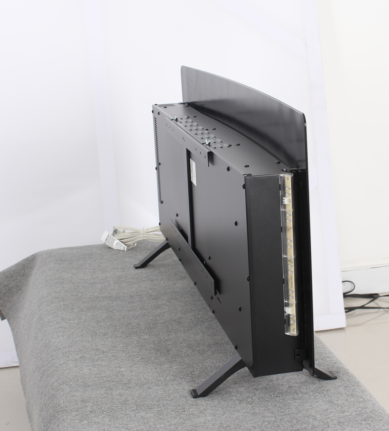 48 inch Curved Front Wall Mounted Electric Fireplace with Remote and Multi Color Flame & Emberbe