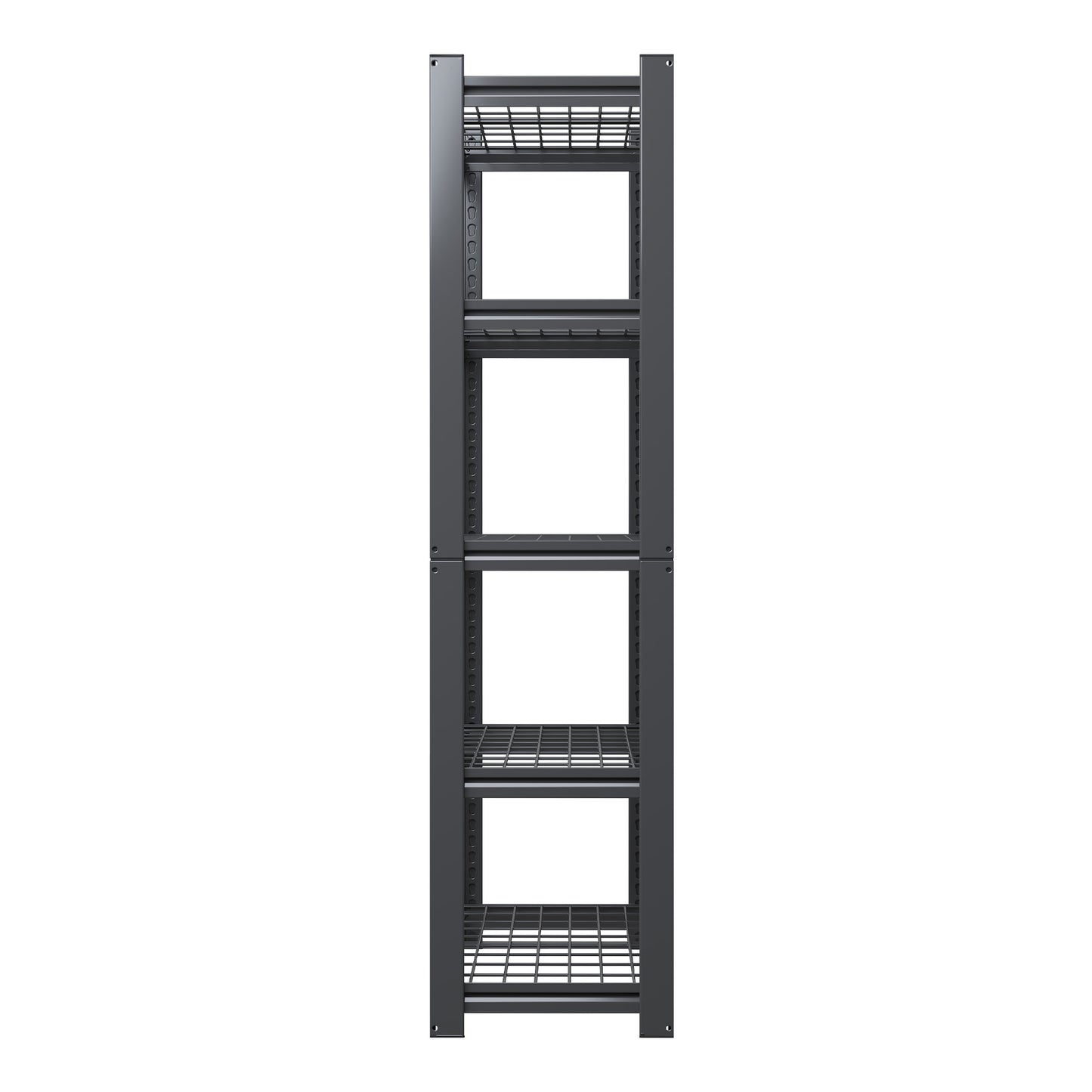 5 -Tier Heavy Duty Black Metal Utility shelving unit with Ventilated Shelves ( 35.5-in W x 15.8-in D x 72-in H )