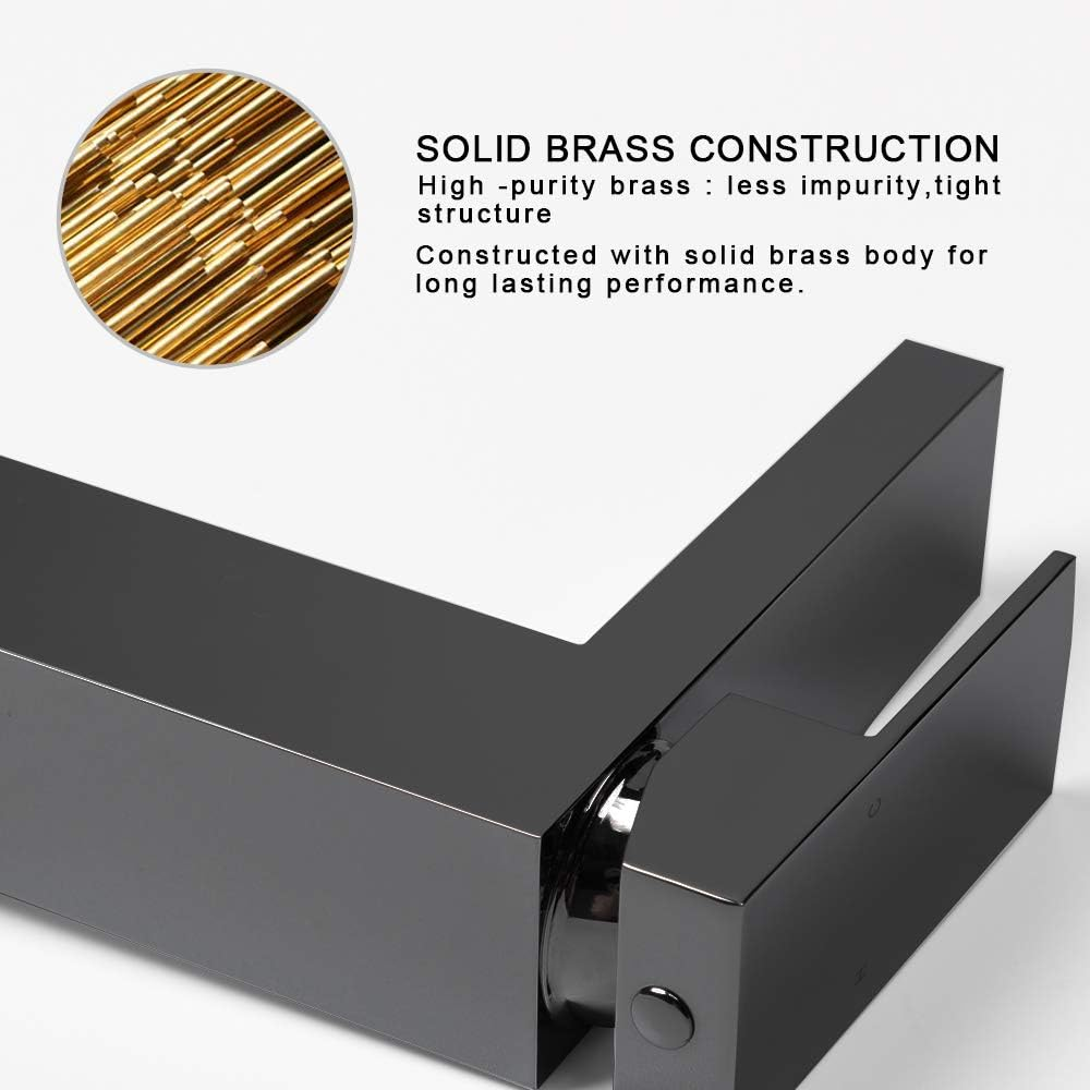 Single Handle Bathroom Faucet, Matte Black Single Hole Bathroom Faucet